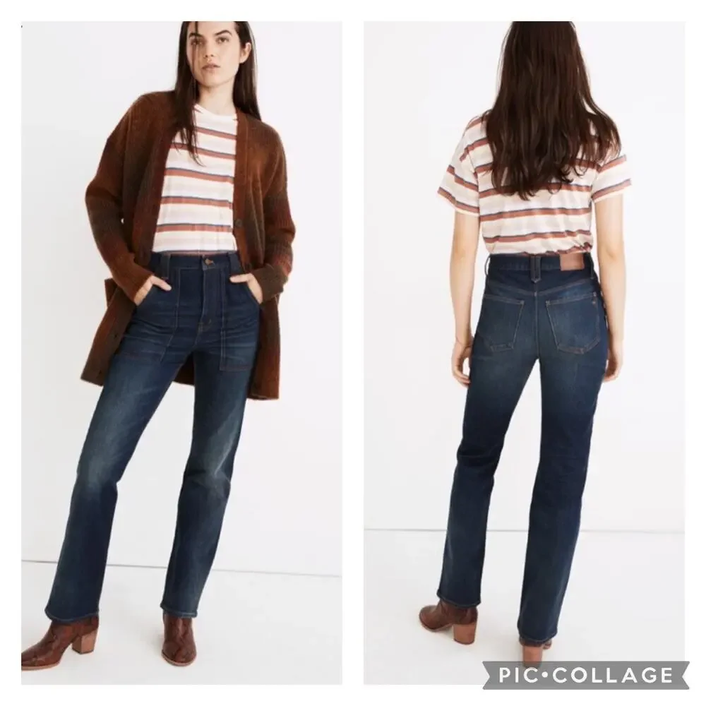 Madewell High Rise Bootcut Jeans Carpenter Edition Dark Wash Size 23